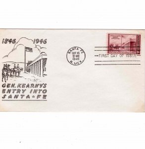 USA 1946 FDC Sc 944 General Kearny United States First Day Cover Cachet