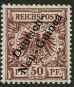 German New Guinea SC# 6  O/P on issue of Germany 50pf MH