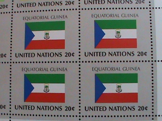 ​UNITED NATION-1981 SC#350-353  U. N. FLAGS SERIES MNH FULL SHEET- VERY FINE