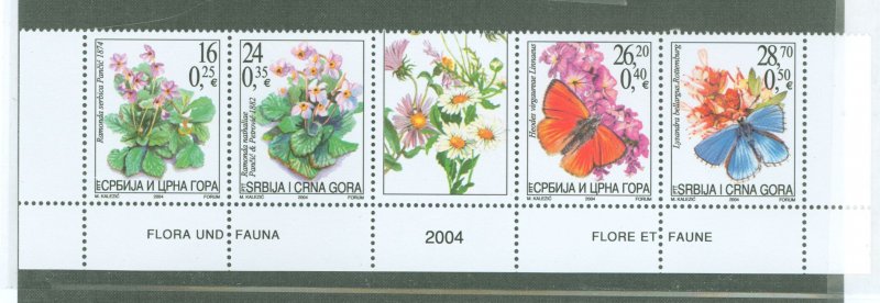 Serbia #232 a-d   (Fauna) (Flora)