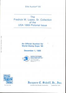 The Frederick W. Lopez, Sr. Collection of the USA 1869 Pi...