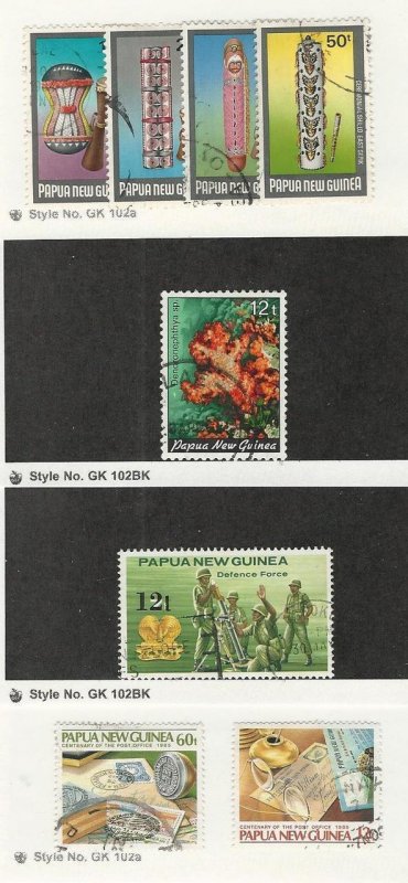 Papua New Guinea, Postage Stamp, #604-7, 614-5, 627, 630 Used, 1984-5