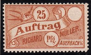 German 19th C. Local Post, Auerbach 102b, CV 6.00, See Description