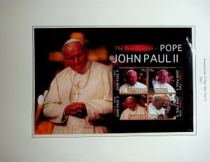 MICRONESIA Sc 925-6 NH MINISHEET+S/S OF 2011 - POPE JOHN PAUL II - (JO23)