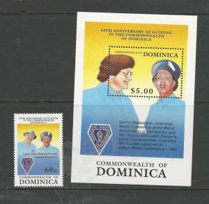 Dominica Scott catalogue # 1230 & 1231 Unused HR