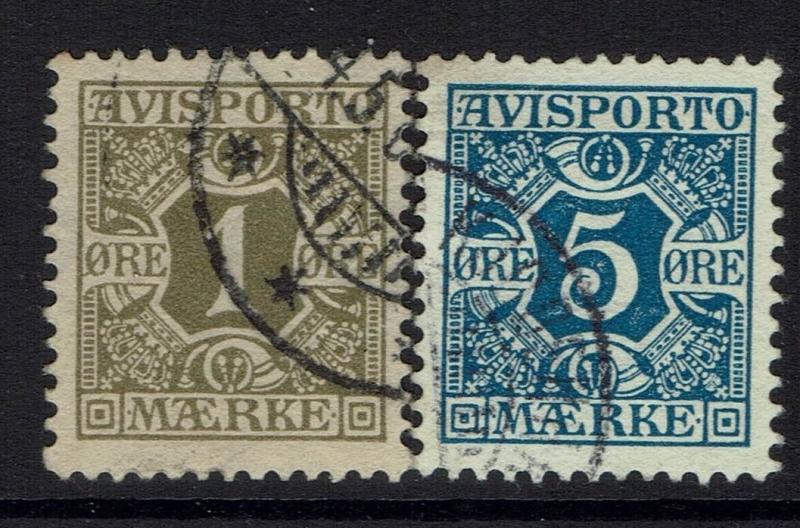 Denmark SC# P1 and P2, Used, Hinge Remnant -  Lot 032617