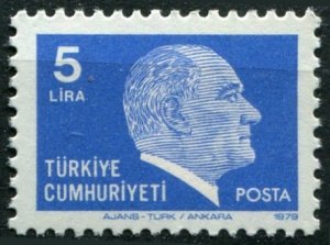 Turkey Sc#2132 MNH, 5L ultra & gray, Ataturk, Definitive (1979-1981) (1979)