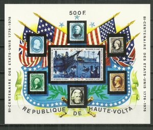 1975 Haute Volta 358 American Revolution Bicent. MNH S/S