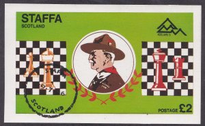 Staffa - Cinderella Issue, Boy Scouts - Baden Powell & Chess Pieces,