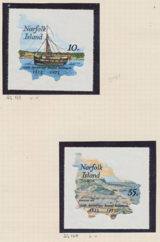 Norfolk Island 1975 150th Anniversary SG 163 - 164 MNH 