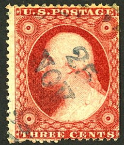 U.S. #25 USED BLUE CANCEL