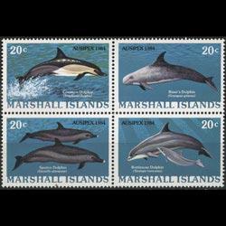 MARSHALL IS. 1984 - Scott# 57a Dolphins Set of 4 NH