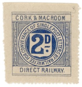 (I.B) Cork & Macroom Direct Railway : Letter Stamp 2d