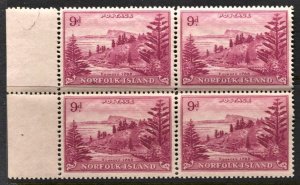 STAMP STATION PERTH Norfolk Island #10 Ball Bay Def. Block of 4 MNH - CV$16.00