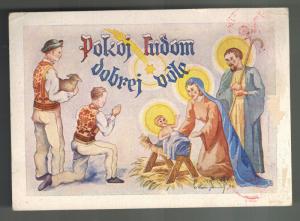 1944 SKALICA Slovakia Christmas Postcard cover to Prague