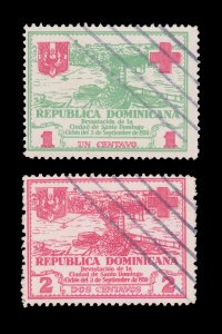 DOMINICAN REPUBLIC. SCOTT # RA1 - RA2. YEAR 1930. USED.