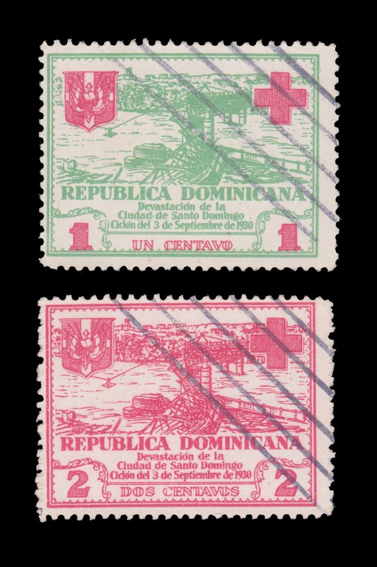 DOMINICAN REPUBLIC. SCOTT # RA1 - RA2. YEAR 1930. USED.