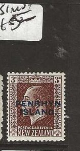 PENRHYN ISLAND  SG31  KGV  3D-    ON NZ    MOG         P1101H