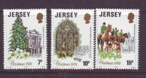Jersey Sc 282-84 1981 Christmas stamp set mint NH