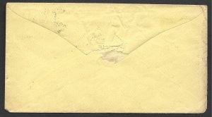 Doyle's_Stamps: New York City Postal History Cover w/Fancy Negative Cross