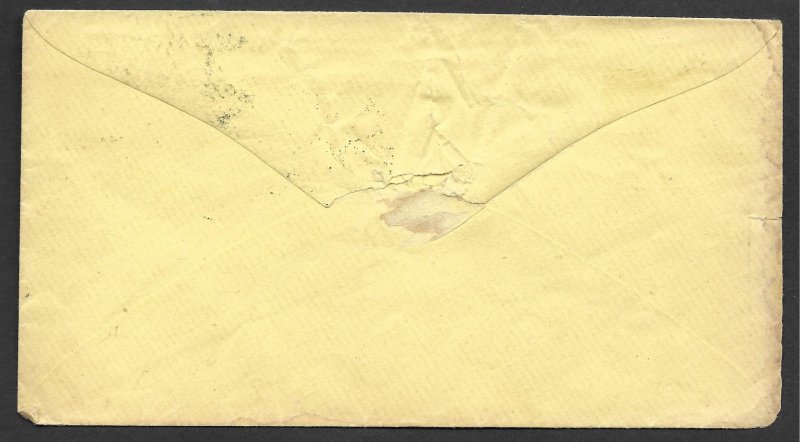 Doyle's_Stamps: New York City Postal History Cover w/Fancy Negative Cross