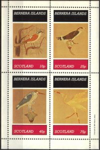 {B289} Bernera Scotland Birds (6) Sh.4 MNH Cinderella !!