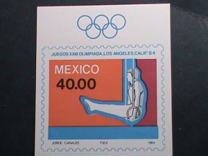 MEXICO-1984- SC#1357- 23RD OLYMPIC GAMES LOS ANGELES'84 -MNH -IMPERF: S/S VF