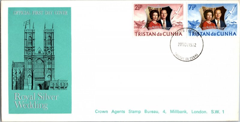 Tristan Da Cunha, Worldwide First Day Cover, Birds, Royalty