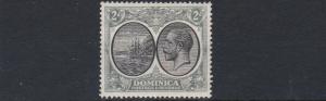 DOMINICA  1923 - 33   S G  76    2D   BLACK  &  GREY        MH  
