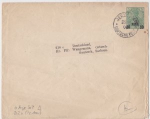 GERMANY LEVANT Office in Palestine Jerusalem DEUTSCHE POST 1901 stationery cover
