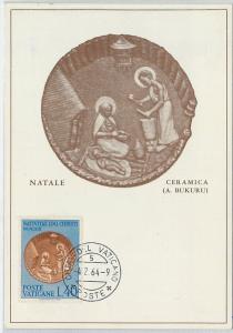 59063  -  VATICANO Vatican - POSTAL HISTORY: MAXIMUM CARD 1964  - XMAS