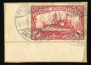 German Colonies, German South West Africa #22 Cat$29, 1901 1m carmine, sheet ...