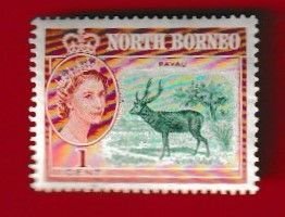 NORTH BORNEO SCOTT#280 1961 1c SAMBAR DEER - MNH