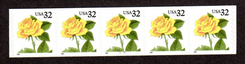 Scott # 3054, PL # 5555, coil strip of 5, MNH 2018 CAT = $ 4.50 Lot 2220351