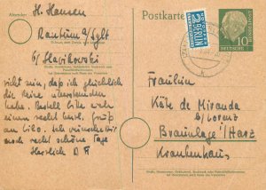 E0057 German President Theodor Heuss NOTOPFER 2 BERLIN emergency fee label stamp