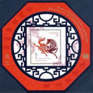 Canada 2002 Sc 1934 Lunar Year of the Horse Chinese Symbol SS Stamp MNH