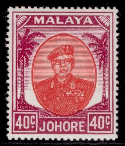 MALAYSIA - Johore GVI SG143, 40c red & purple, NH MINT. Cat £11.