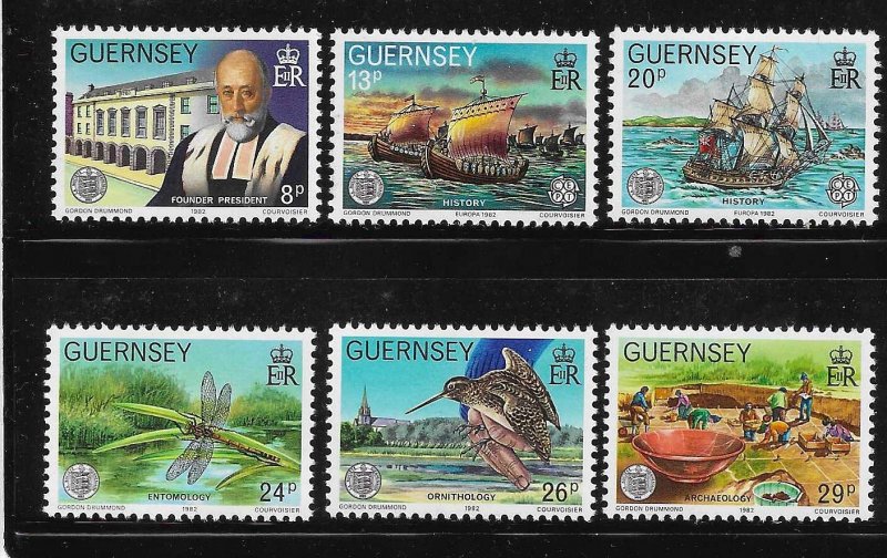 Guernsey 1982 La Societe Guernesiaise centenary birds Sc 240-245 MNH A1376