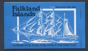 Falkland Islands SB3 Booklet - Nautilus Cover MNH Ships