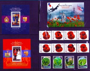 Gibraltar 2011 YEAR SET From Government Year Book 7 Sheets 48 Singles MNH VF