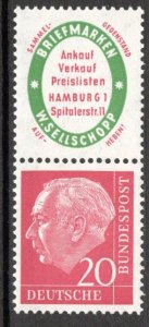 Germany Bund Scott # 710, label R1, mint nh, se-tenant, S31