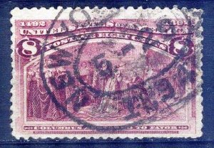 United States USA 1893 C. Columbus Discovery of America Sc. 236 Used