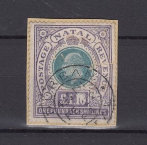 Natal KEVII 1902 £1.10 Violet Green SG143 VFU BP9441