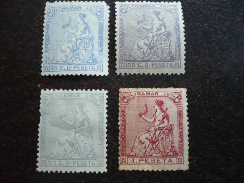 Stamps - Cuba - Scott# 59-62 - Mint Hinged - Partial set of 4 Stamps