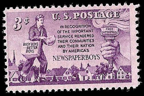 # 1015 MINT NEVER HINGED NEWS PAPER BOYS