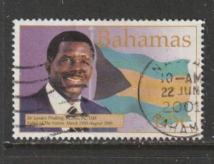 2001 Bahamas - Sc 1002 - used VF - 1 single - Prime Minister Pindling