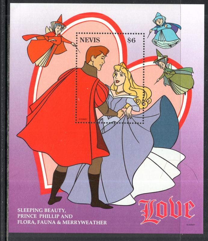 Nevis 977 Disney's Souvenir Sheet MNH VF
