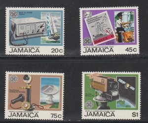 Jamaica # 563-566, World Communication Year, Mint NH, 1/2 Cat.