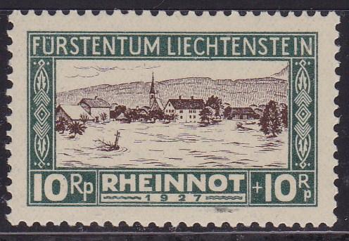 Liechtenstein 1926 Semi-Postal Scott B7-B10 Cmplt (4) Rhine Flood Relief VF/NH