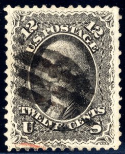 US 69 12c 1861 George Washington red and black cancels PF cert